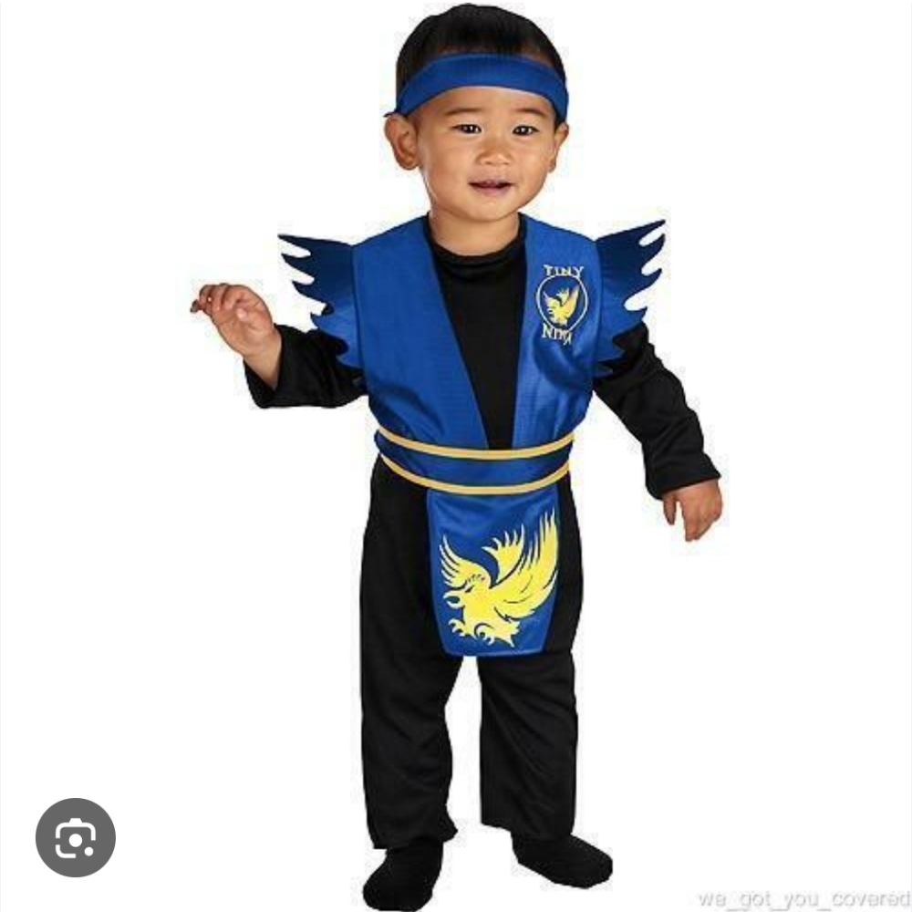 Disguise Blue and Black Ninja Costume for Kids - NWT 2T